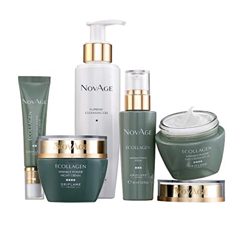 Oriflame NovAge Ecollagen Wrinkle Power SET for Reveals A Beautifully Smooth, Radiant, Healthy-Looking Complexion.