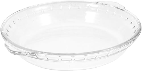 DOITOOL Plato de cristal para tartas redondo de 8 pulgadas con asas para hornear pasteles y pasteles de queso