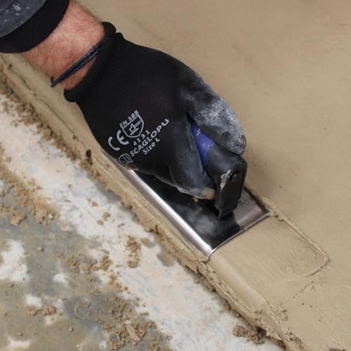 Faithfull FAIPTEDG6SS Prestige Betonkantenkelle, Edelstahl, 150 x 75 mm, Silber/Schwarz/Blau