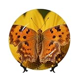 Plusieurs tailles : cette assiette décorative ronde dispose de quatre tailles au choix : 15,2 cm, 17,8 cm, 20,3 cm, 25,4 cm, de sorte que vous pouvez choisir l'assiette en porcelaine qui vous convient pour améliorer votre décoration. Veuillez vérifier et mesurer soigneusement la taille avant d'acheter. Le paquet contient : une plaque décorative, un cadre inférieur, un crochet et un autocollant