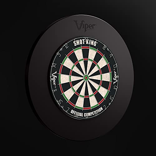 Viper By Gld Products Guardian Dartboard Surround Sisal/Bristle Steel-Tip Dartboard Wall Protector, Black, For 17.75” Steel Tip Dart Board #TOP7