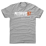 500 LEVEL Connor McDavid Shirt (Cotton, Large, Heather Gray) - Edmonton Men's Apparel - Connor McDavid Elite O WHT