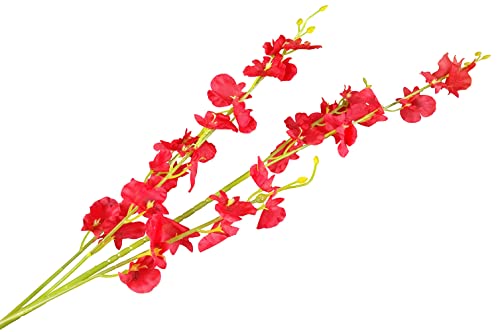 Omuygdd Artificial Flowers Orchids Silk Fake Flowers In Bulk, 12 Pcs (Each 38.5”), For Wedding Festive Party Home Office Decoration, Not Include Vase #TOP3