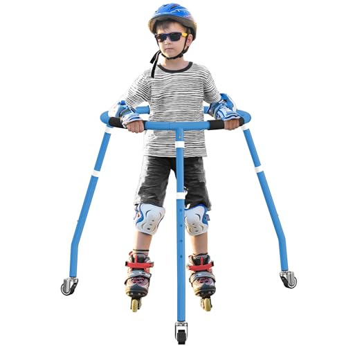 GanFindX Skater Aid for Kids Roller Skating, Roller Skate Trainer for Kids Toddler Adjustable Height Outdoor Training Walker
