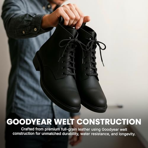 Image of Denali Men's Boot - Premium Full-Grain Leather Ankle Boot with Studded Outsole & Glove-Lined Interior