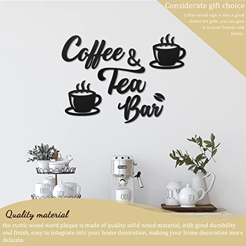 Signe de café rustique pour bar | Solution déco bois sans perçage pour cuisine - 7
