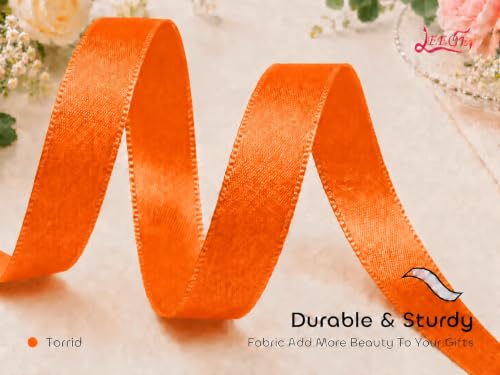 Image of Double Face Torrid Satin Ribbon 1 /2 inch X 50 Yards Polyester Torrid Ribbon for Gift Wrapping Very Suitable for Weddings Party Invitation Decorations and More