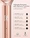 Terviiix Hair Straightener Brush Rose Gold - Ionic Anti-Frizz Hair Straightening Comb with MCH Heater, 13 Heat Settings, Fast Heating 20S, Dual Voltage, for Smooth & Shiny Hair