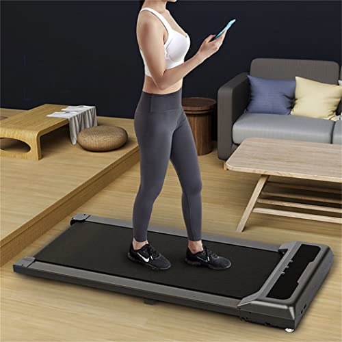 Image of 2 in 1 Folding Treadmill,Foldable Walking Jogging Machine,No Installation Electric Treadmill,LED Display,for Home Office Workout (Grey)