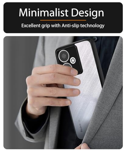 Image of WOW IMAGINE Shockproof Hybrid Back Cover for Xiaomi Redmi 13C 5G | Poco M6 5G | Hard Slim fit Back Case | PC & TPU | Clear Transparent Case - Black