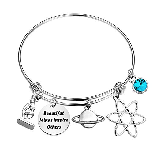 CHOORO Science Teacher Gift Beautiful Minds Inspire Others Bracelet STEM Teacher Gift Science Teacher Bracelet