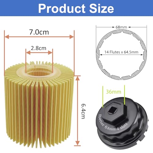 Ibetter Oil Change Tool Kit, 04152-YZZA1 Oil Filter tool, Oil Filter Wrench, Drain Plug, Gasket for Select Toyota, Tacoma, Camry, Tundra, RAV4, Highlander, Lexus ES/RX/Sienna by Ibetter - Image 6