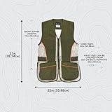 Allen Company Ace Shooting Range Vest with Moveable Shoulder Pad - Shooting Apparel for Adult Men and Women - Works for Right and Lefthanded Shooters - Medium/Large - Olive/Tan
