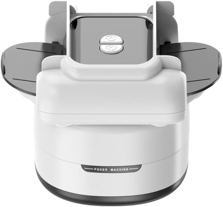 Automatic Card Shuffler, 4 Deck Capacity Rechargeable Machine for Poker, UNO, Mahjong & Card Games, Fast Quiet Operation with Dual Modes for Blackjack, Skip-Bo, Phase 10