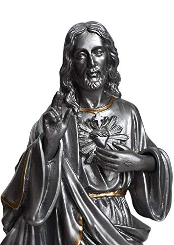 Sacred Heart Of Jesus Christ Lord Catholic Religious Gifts 10 Inch Pewter Tone Statue Figurine Decoration #TOP1