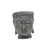 . 【Idée cadeau parfaite】 : Un cadeau attentionné pour les amoureux des plantes et les personnes appréciant une décoration intérieure originale ; comprend un pot de fleurs en résine en forme de tête de Bouddha.