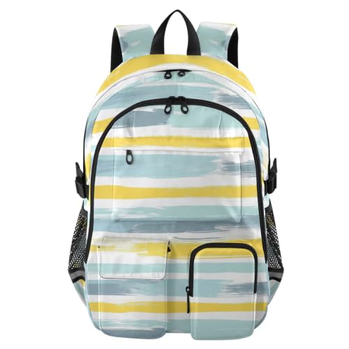 Mochila de viaje grande a rayas para adolescentes maleta escolar de hombro