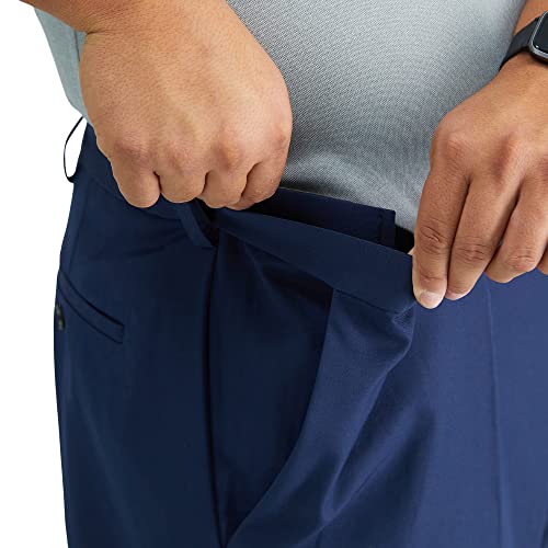 Image of Haggar Men's Cool 18 Pro Classic Fit Flat Front Casual Stretch Performance Golf Pant - Regular and Big & Tall