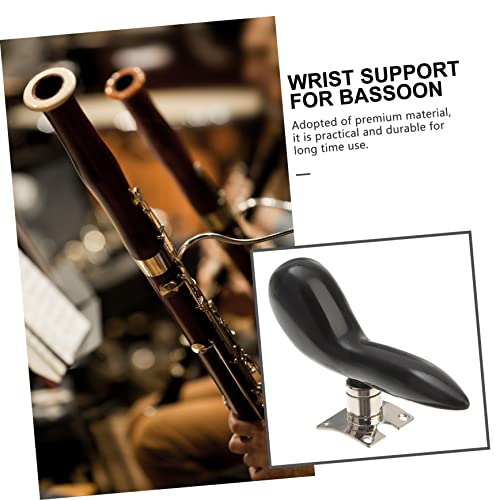 ERINGOGO 1pc Abs Wrist Pad for Bassoon Black Wrist Hand Rest for Bassoon Metal Hand Support for Bassoon Professional Bassoon Wrist Pad