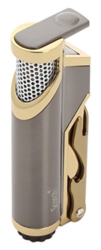 Scorch Torch Donatello Single Jet Flame Butane Torch Cigarette Cigar Lighter w/Bottle Opener (Gunmetal)