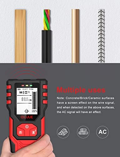 Stud Finder,QLUUE Digital and Graphic Wall Detector, Metal Detector, Wire Finder, Metal Pipe Detector, Stud Scanner, Wood Detector
