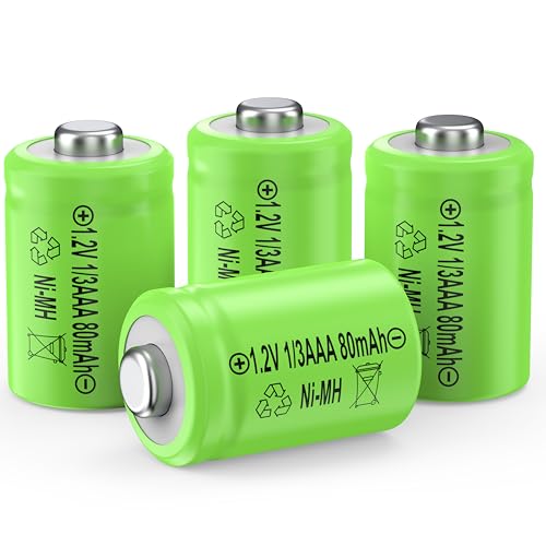 N20 Solar 1/3AAA Rechargeable Solar Light Battery - Ideal AAA Solar Batteries for Garden Lights - Smart 4 Pack Solar Batteries - Lasting Power Solution