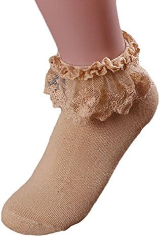 Bluelans® Vintage Lace Ruffle Frilly Ankle Socks Fashion Ladies Princess Girls Socks Gift