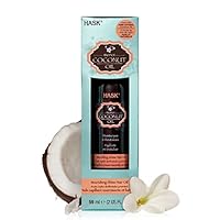 HASK COCONUT MONOI Shine Oil Pump Nourishing for all hair types, color safe, gluten-free, sulfate-free, paraben-free