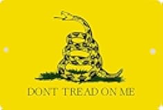 The Gadsden Flag Sign 8 x 12 Patriotic Proud Military Emblem Original USA Patriotic Version
