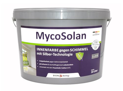 Bioni MycoSolan Innenfarbe gegen Schimmel mit Silber-System-Technologie (10 Liter)