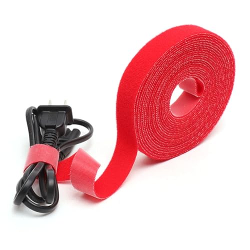 1Pack 32Ft Adjustable Cable Straps 1.5cm x 10m Hook and Loop Fastening Straps, Reusable Cord Management Ties, Ideal for Home, Office, and Travel
