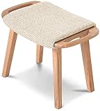 TAISK Taburete otomano Taburete de pie Taburete de sofá con Patas de Madera de Caucho Banco de Maquillaje Taburete de tocador Dormitorio Balcón Sala de Estudio, 3 Colores