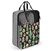 Cute Cactus Seamless Illustration Shoe Bags for Travel Water-Resistant Shoes Pouch with Handle Fashion Shoe Organizer with Zipper Closure Portable Sneaker Carrier for Men & Women Daily Use