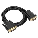 Compatibility: Adaptador de alto rendimiento Cable convertidor DVI a VGA para conectar la salida digital DVI de una computadora de escritorio o portátil a un monitor o proyector VGA.