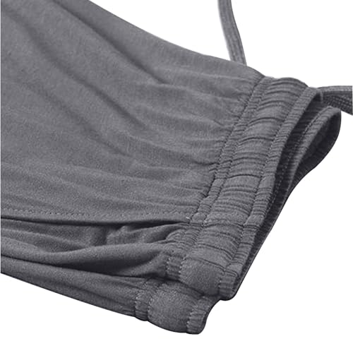 Men's Pajamas Shorts Solid Color Drawstring Lightweight Home Pants Comfy Soft Basic Pajamas Pants with Pockets 20242