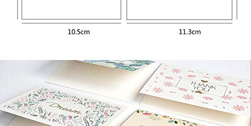 xinchenglove DIY Kartka urodzinowa na Dzień Nauczyciela Floras Kartka z życzeniami Prezent Dziękuję Wiadomość Małe kartki Pocztówka z kopertami 17 x 10,5 cm 5 szt. (8,9 szt.)