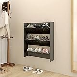 ¡Mantén tus zapatos organizados y siempre a mano con este moderno armario de zapatos de pared! Cuenta con un diseño simple que puede encajar fácilmente en tu hogar.
