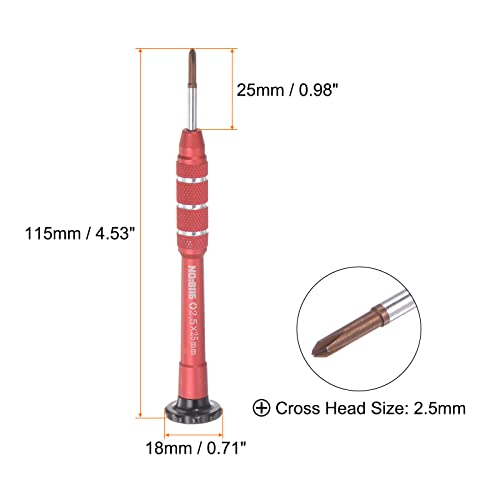 Harfington Aluminum Precision Screwdriver 2.5Mm Phillips Magnetic Head Swivel Lid Screw Driver For Phone Watch Glasses Electronics Repair #TOP1