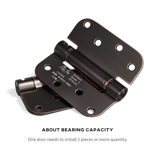 Goldenwarm 2 Pack Oil Rubbed Bronze Spring Hinges 4in 5/8" Radius Corners by Goldenwarm - Used condition - Image 7