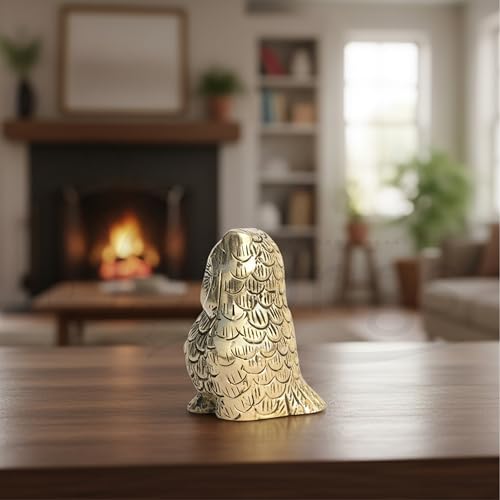 Estatua de búho de latón 2.5 in aprox miniatura 7