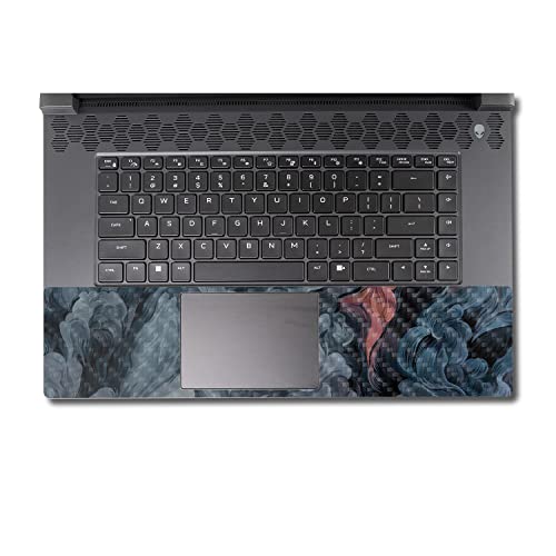 Image of MightySkins Carbon Fiber Skin Compatible with Alienware M17 R5 (2022) Full Wrap Kit - Storm Cloud | Protective, Durable Textured Carbon Fiber Finish | Easy to Apply & Change Styles | Made in The USA