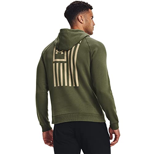 Under Armour Mens New Freedom Flag Hoodie , Marine Od Green (390)/Desert Sand , Large #TOP1