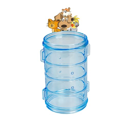 Acessório Tubo Reto Azul Para Gaiola Hamster 12 Unidades Pet Roe Jel Plast