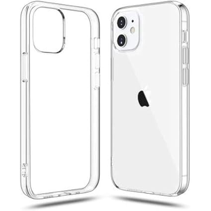 Amazon Brand - Solimo Thermoplastic Polyurethane Soft & Flexible Back Cover for Apple iPhone 12 (Transparent)
