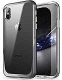 iPhone X Case, Poetic Lucent [Metallic Coating] Clear Hybrid Bumper Case for Apple iPhone X Black