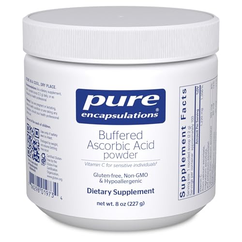 Pure Encapsulations Buffered Ascorbic Acid Powder | Vitamin C Supplement for Sensitive Individuals | 8 Ounces