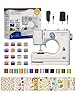 Portable Sewing Machine Ideal for Beginners, Adults, and Kids - 12 Built - in Stitches, Basic Sewing Kit Included, 2 - Speed Foot Pedal, Perfect for Home Use - Blue And White-HKS1