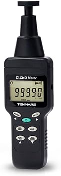Tenmars TM-4100/TM-4100D Tacho Meter Digital Tachometer Detection Distance 50mm to 500mm 1.58 to 19.7 TM-4100