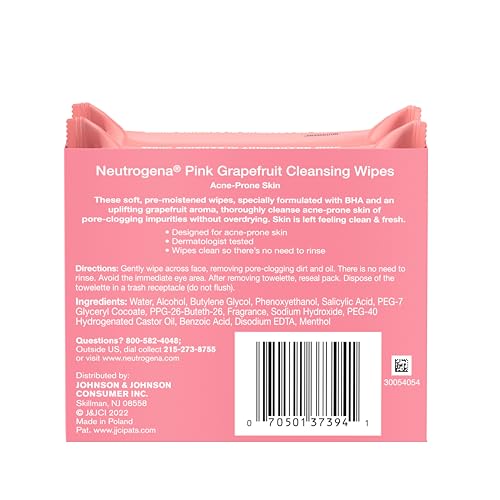 Neutrogena Makeup Remover Towelettes, Pink Grapefruit, 2 x 25 ct - image 8
