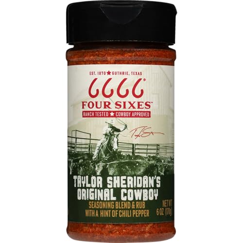6666 Four Sixes Cowboy Seasoning Blend and Rub, 6 Ounce